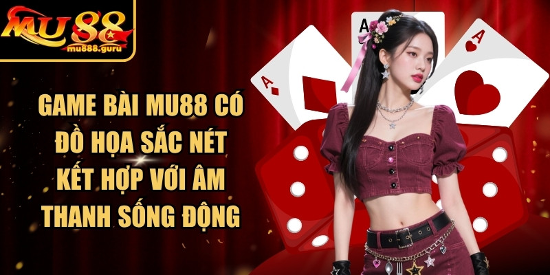 Game bài MU88 có đồ họa sắc nét kết hợp với âm thanh sống động