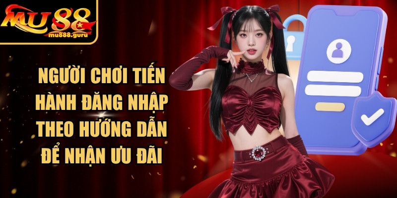 Người chơi tiến hành đăng nhập theo hướng dẫn để nhận ưu đãi