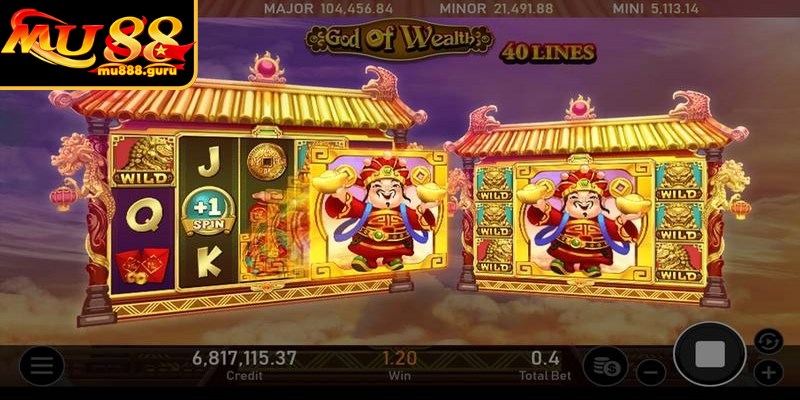 Thần tài đến đại diện cho trò chơi quay hũ đậm giá trị truyền thống