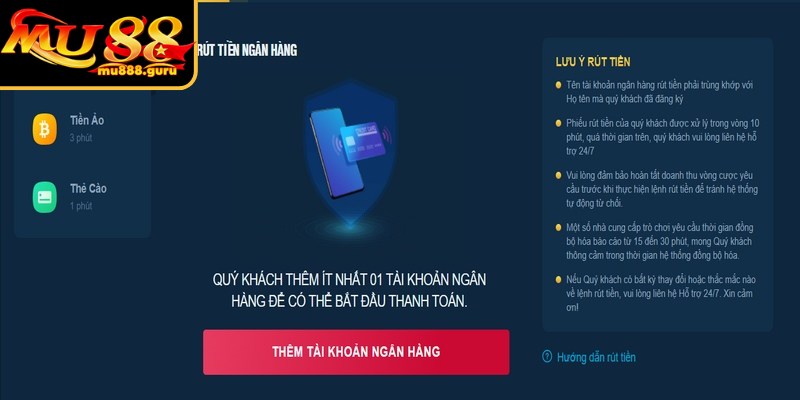 Tạo giao dịch rút tiền của nhà cái chuẩn theo hướng dẫn chi tiết