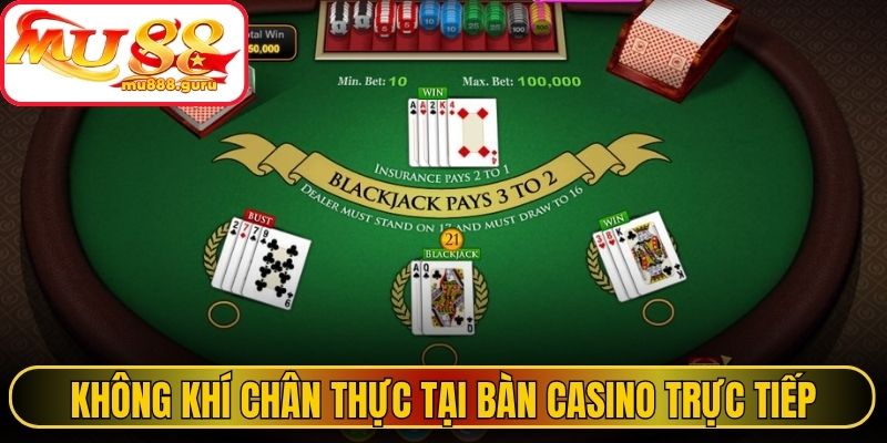 Không khí chân thực tại bàn Casino trực tiếp