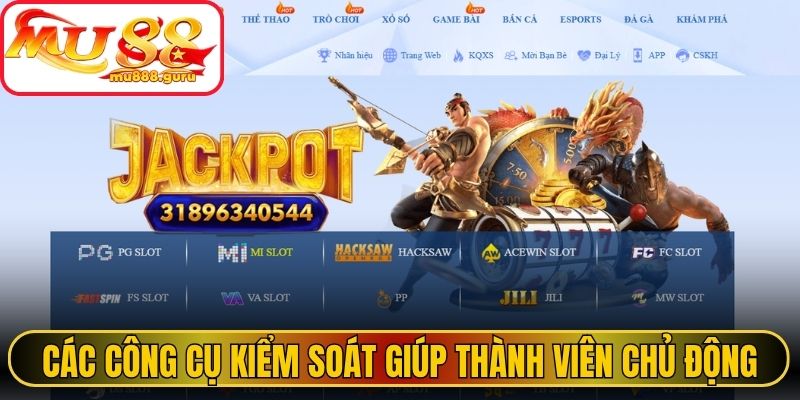 Các công cụ kiểm soát giúp thành viên chủ động quản lý tài khoản