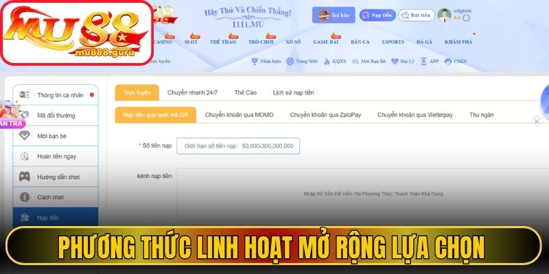 Phương thức linh hoạt mở rộng lựa chọn thanh toán